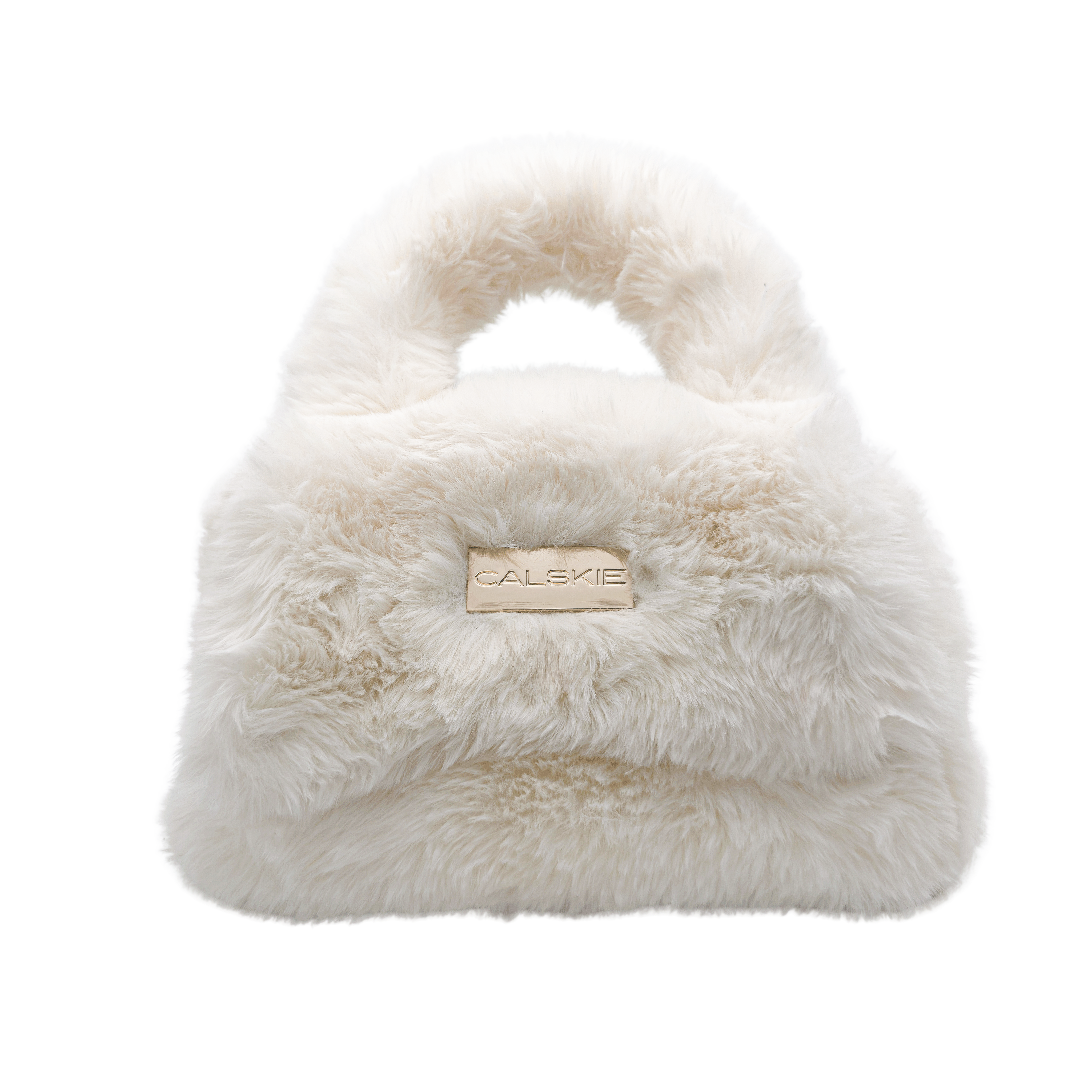 fluffy white bag 