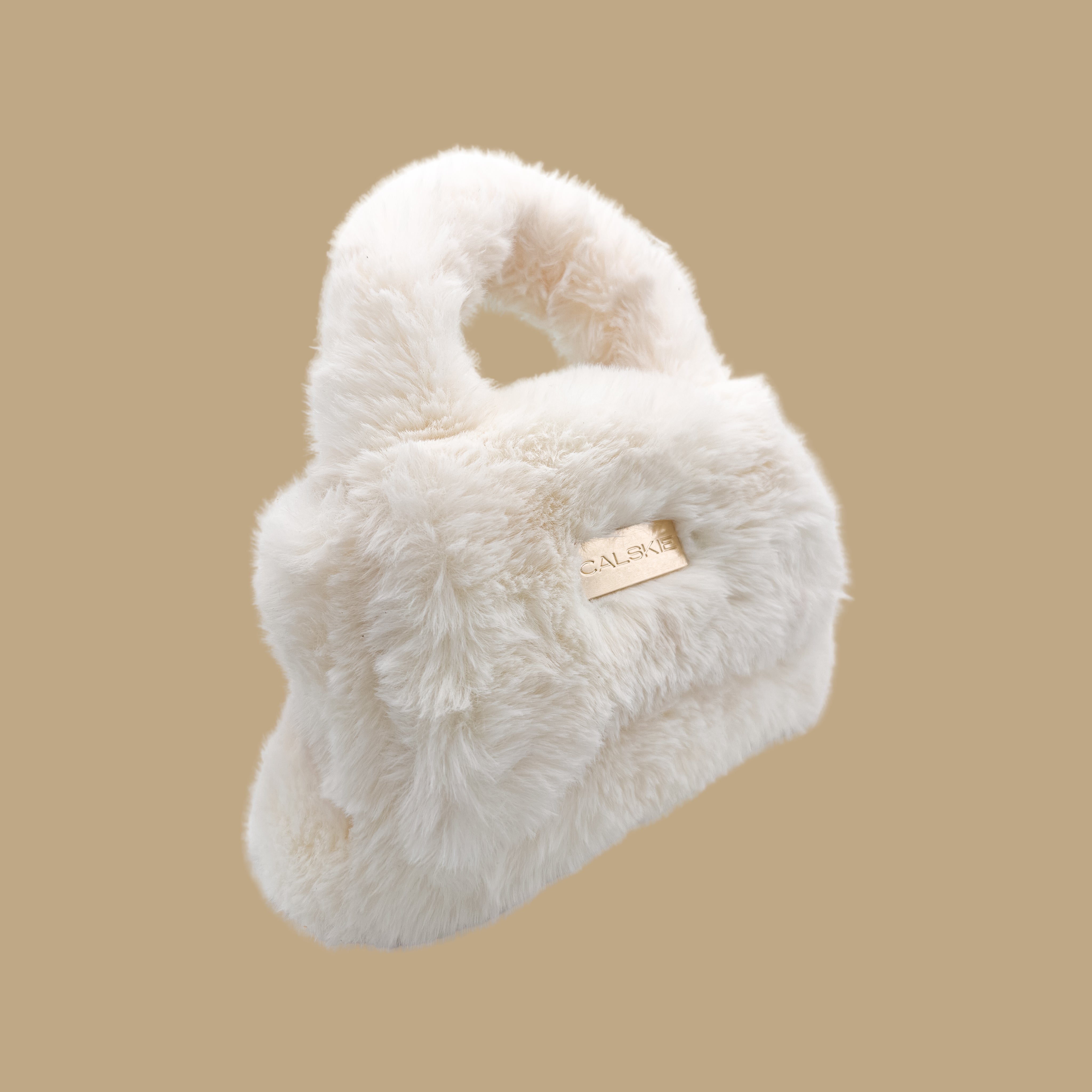fluffy white bag